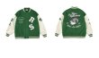 画像9: RASS pass penthouse logo BASEBALL JACKET baseball uniform jacket blouson  ユニセックス 男女兼用ペントハウス 刺繍スタジアムジャンパー スタジャン MA-1 ボンバー ジャケット ブルゾン (9)