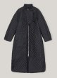 画像9: Scandinavian style design quilted black zipper long coat  　キルティング黒ジッパーロングコート (9)