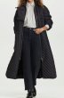 画像5: Scandinavian style design quilted black zipper long coat  　キルティング黒ジッパーロングコート (5)