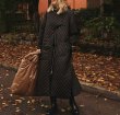 画像10: Scandinavian style design quilted black zipper long coat  　キルティング黒ジッパーロングコート (10)
