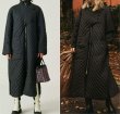 画像11: Scandinavian style design quilted black zipper long coat  　キルティング黒ジッパーロングコート (11)