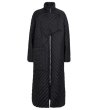 画像8: Scandinavian style design quilted black zipper long coat  　キルティング黒ジッパーロングコート (8)