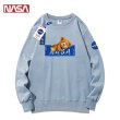 画像4: Unisex NASA&teddyBear print  sweatshirt　男女兼用  ユニセックスナサNASA＆テディーベア熊 長袖スウェット トレーナー (4)