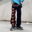 画像5: Unisex high street  love graffiti printed jeans pants trousers 　男女兼用ユニセックスラブハートグラフィティジーンズ デニム ジーンズパンツ (5)