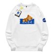 画像11: Unisex NASA&teddyBear print  sweatshirt　男女兼用  ユニセックスナサNASA＆テディーベア熊 長袖スウェット トレーナー (11)