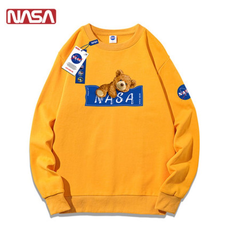 画像6: Unisex NASA&teddyBear print  sweatshirt　男女兼用  ユニセックスナサNASA＆テディーベア熊 長袖スウェット トレーナー (6)
