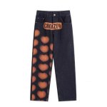 画像1: Unisex high street  love graffiti printed jeans pants trousers 　男女兼用ユニセックスラブハートグラフィティジーンズ デニム ジーンズパンツ (1)