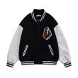 画像3: flocking leopard print love BASEBALL JACKET baseball uniform jacket blouson  ユニセックス 男女兼用ヒョウ柄レオパードハートスタジアムジャンパー スタジャン MA-1 ボンバー ジャケット ブルゾン (3)