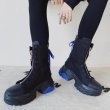 画像4: round head sponge cake thick bottom boots  　ラウンドヘッドスポンジケーキ厚底レースアップブーツ (4)