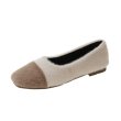 画像2: women's Flat fur bicolor pumps ファーバイカラー フラットパンプス　バレーシューズ  (2)