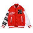 画像2: blackberry smoke BASEBALL JACKET baseball uniform jacket blouson  ユニセックス 男女兼用ブラックベリー スモークロゴスタジアムジャンパー スタジャン MA-1 ボンバー ジャケット ブルゾン (2)