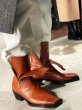 画像3: small square head Martin knight boots  　ジップアップレザーショートナイトブーツ (3)