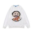 画像3: Unisex foam printing bear pullover Sweater  ユニセックス 男女兼用 ベア熊プリントプルオーバー　トレーナー (3)