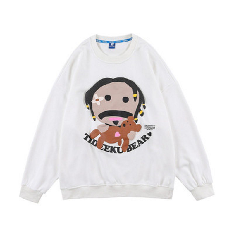 画像3: Unisex foam printing bear pullover Sweater  ユニセックス 男女兼用 ベア熊プリントプルオーバー トレーナー (3)