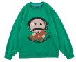 画像9: Unisex foam printing bear pullover Sweater  ユニセックス 男女兼用 ベア熊プリントプルオーバー　トレーナー (9)