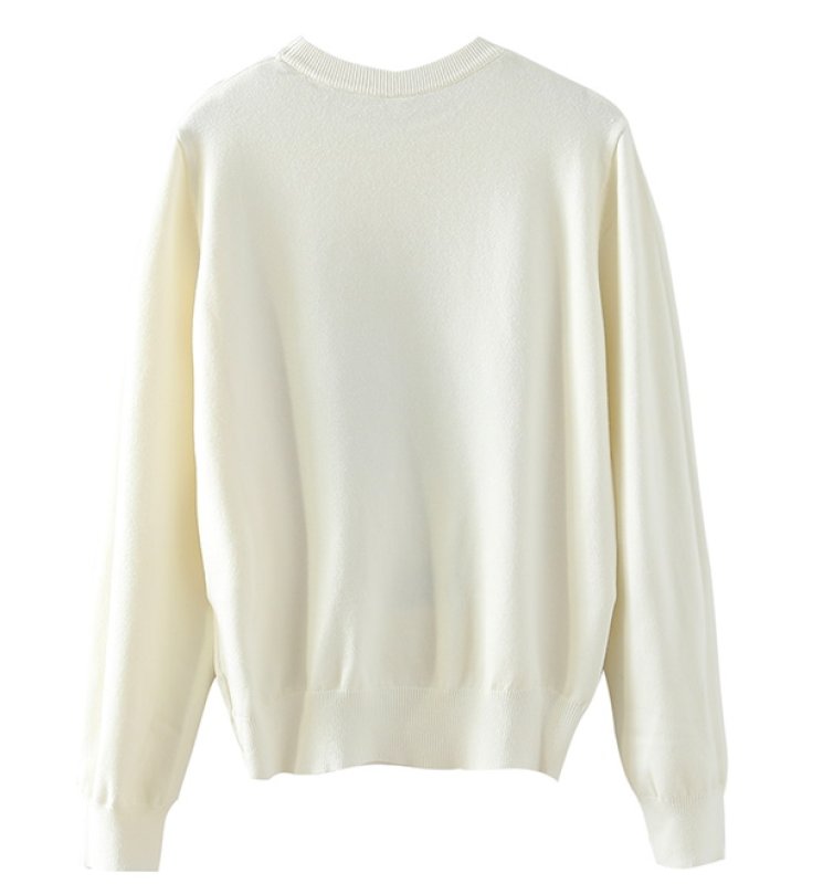 画像2: Women's Bear pattern embroidered Sweater　ベア 熊パターン刺繍セーター プルオーバー (2)