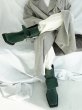 画像1: small square head Martin knight boots  　ジップアップレザーショートナイトブーツ (1)