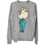 画像1: Women baby elephant cartoon pattern Sweater　ベビーエレファント 象 編み込みセーター プルオーバー (1)