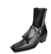 画像8: small square head Martin knight boots  　ジップアップレザーショートナイトブーツ (8)