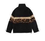 画像5: leopard pattern stitching lamb velvet coat jacket blouson  ユニセックス 男女兼用 ヒョウ柄のステッチラムベルベットコートジャケットブルゾン (5)