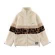画像2: leopard pattern stitching lamb velvet coat jacket blouson  ユニセックス 男女兼用 ヒョウ柄のステッチラムベルベットコートジャケットブルゾン (2)