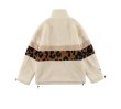 画像4: leopard pattern stitching lamb velvet coat jacket blouson  ユニセックス 男女兼用 ヒョウ柄のステッチラムベルベットコートジャケットブルゾン (4)