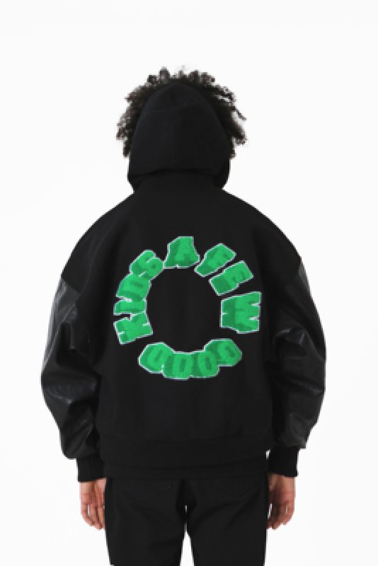 画像3: FFF DONCARE 3D CIRCLE LOGO GREEN College Jacket  ユニセックス 男女兼用 3D サークルロゴ ベースボールジャケット スタジャン  AFGK A FEW GOOD KIDS (3)