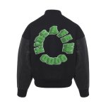 画像1: 即納　FFF DONCARE 3D CIRCLE LOGO GREEN College Jacket  ユニセックス 男女兼用 3D サークルロゴ ベースボールジャケット スタジャン  AFGK A FEW GOOD KIDS (1)