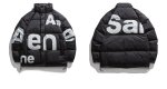 画像5: letter printing stand-up collar down jacket coat blouson  ユニセックス 男女兼用レタープリントダウンジャケット ブルゾン (5)