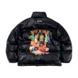 画像3: Classic hip hop photo print leather down jacket coat blouson  ユニセックス 男女兼用クラシックヒップホップフォトプリントレザーダウンジャケット ブルゾン (3)