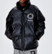 画像5: Classic hip hop photo print leather down jacket coat blouson  ユニセックス 男女兼用クラシックヒップホップフォトプリントレザーダウンジャケット ブルゾン (5)