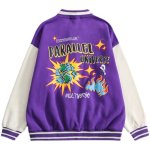 画像3: From Mars Brainstorm BASEBALL JACKET baseball uniform jacket blouson  ユニセックス 男女兼用火星ブレインストームスタジアムジャンパー スタジャン MA-1 ボンバー ジャケット ブルゾン (3)