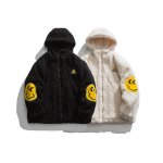 画像6: Lamb velve smiley printt  JACKET  blouson  ユニセックス 男女兼用スマイルプリントファー ジャケット ブルゾン (6)