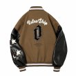 画像1: Retro ship BASEBALL JACKET baseball uniform jacket blouson  ユニセックス 男女兼用レトロシップエンブレムスタジアムジャンパー スタジャン MA-1 ボンバー ジャケット ブルゾン (1)