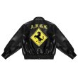 画像6: FFF DONCARE AFGK A FEW GOOD KIDS PU leather hose emblem BASEBALL JACKET baseball uniform jacket blouson  ユニセックス 男女兼用レザーホースエンブレムスタジアムジャンパー スタジャン MA-1 ボンバー ジャケット ブルゾン (6)