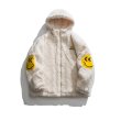 画像8: Lamb velve smiley printt  JACKET  blouson  ユニセックス 男女兼用スマイルプリントファー ジャケット ブルゾン (8)