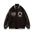 画像7: Double circle logoBASEBALL JACKET baseball uniform jacket blouson  ユニセックス 男女兼用ダブルサークルロゴスタジアムジャンパー スタジャン MA-1 ボンバー ジャケット ブルゾン (7)