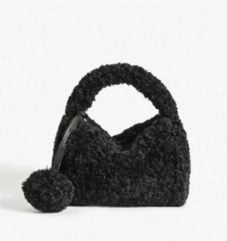 画像4: Fur cube tote shoulder bag ファーキューブトートショルダーバッグ (4)