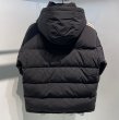 画像2: Printed Ribbon Dark Pattern Hooded down jacket coat blouson  ユニセックス 男女兼用スリーブライン入りフードダウンジャケット ブルゾン (2)