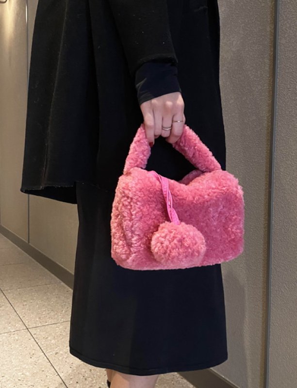 画像15: Fur cube tote shoulder bag ファーキューブトートショルダーバッグ (15)