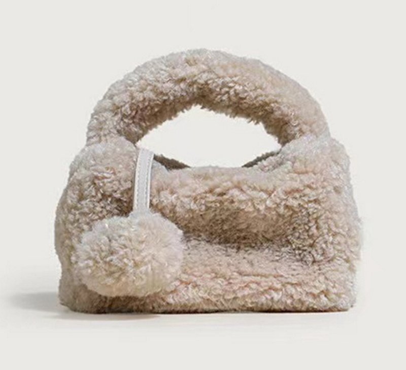 画像3: Fur cube tote shoulder bag ファーキューブトートショルダーバッグ (3)