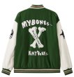 画像2: American Bone Aberdeen BASEBALL JACKET baseball uniform jacket blouson  ユニセックス 男女兼用アメリカンボーンアバディーンスタジアムジャンパー スタジャン MA-1 ボンバー ジャケット ブルゾン (2)