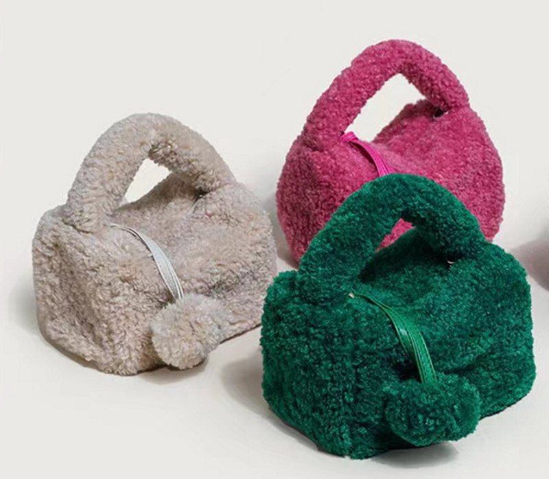 画像8: Fur cube tote shoulder bag ファーキューブトートショルダーバッグ (8)