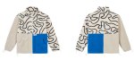 画像2: original color matching lamb velvet striped thick coat jacket blouson  ユニセックス 男女兼用マッチングラム ベルベットストライプコート ジャケット  (2)