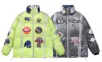 画像5: NASA transparent waterproof padded jacket emblem stand-collar down jacket coat blouson   ユニセックス 男女兼用ナサカラフルエンブレムダウンジャケット ブルゾン (5)