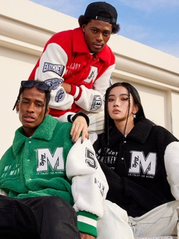 画像4: 21AW M.E.D.M MEDM Boa Varsity Jacket BASEBALL JACKET Stadium uniform jacket blouson ユニセックス 男女兼用  Mロゴ ボア フリース テディ スタジアムジャンパー スタジャン MA-1 ボンバー ジャケット ブルゾン (4)