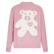 画像2: Women's Bear & heart pattern embroidered Sweater　ベア 熊＆ハート編み込みセーター プルオーバー (2)