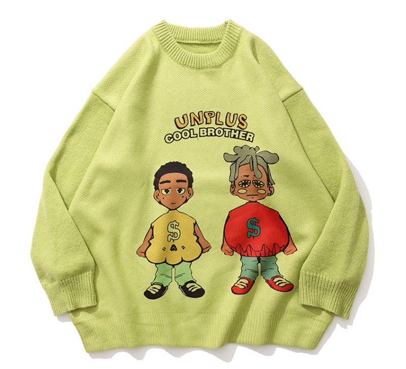 画像2: Unisex Hip hop boys print sweater Pullover  ユニセックス 男女兼用ヒップホップボーイズプリントセーター (2)