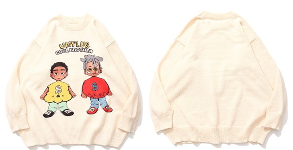 画像6: Unisex Hip hop boys print sweater Pullover　 ユニセックス 男女兼用ヒップホップボーイズプリントセーター (6)
