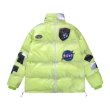 画像4: NASA transparent waterproof padded jacket emblem stand-collar down jacket coat blouson   ユニセックス 男女兼用ナサカラフルエンブレムダウンジャケット ブルゾン (4)